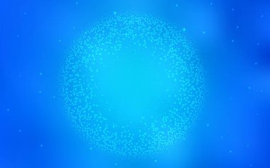 Samanyolu yıldızlı açık mavi vektör dokusu. Bulanık dekoratif tasarım galaksi yıldızlarıyla basit bir stilde. Astroloji web siteleri için desen.