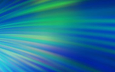 Açık mavi, kıvrımlı çizgileri olan yeşil vektör düzeni. Çağdaş gradyan soyut çizgileri olan çizimler. Cep telefonu ekranları için şablon.