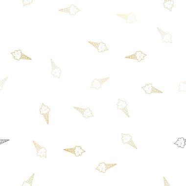 Lezzetli dondurmalı açık turuncu vektör dokusu. Lezzetli dondurma külahlı bir resim. Kahvaltı, öğle yemeği, akşam yemeği reklamları.