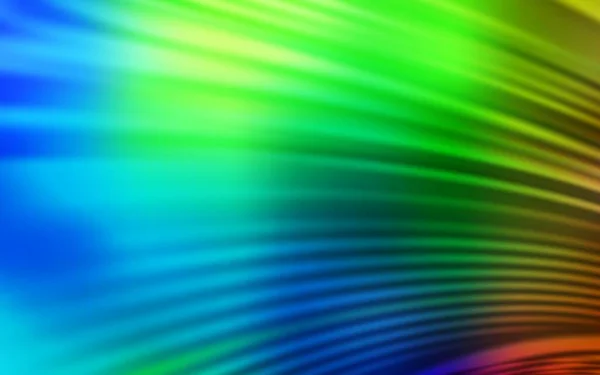 Dunkler Mehrfarbiger Vektorhintergrund Mit Gebogenen Linien Eine Völlig Neue Farbenfrohe — Stockvektor