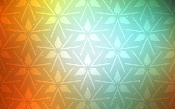 Светло Зеленый Желтый Векторный Узор Многоугольным Стилем Красивая Иллюстрация Треугольниками — стоковый вектор