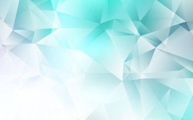 Işık Mavisi vektör soyut mozaik arkaplan. Üçgenli modern soyut çizim. İşiniz için en iyi üçgen tasarım.