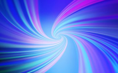 Açık pembe, bükülmüş çizgileri olan mavi vektör dokusu. Eğilimli soyut bir çizim. Reklamlarınız, posterleriniz, afişleriniz için yepyeni bir tasarım..