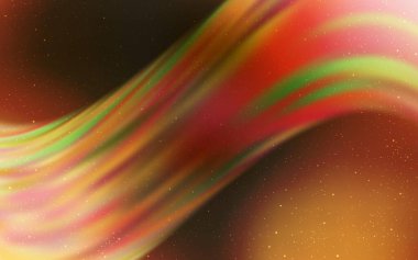 Uzay yıldızlı koyu turuncu vektör şablonu. Renkli kozmik yıldızlı soyut çizimler. Kozmik arkaplanlar için şablon.