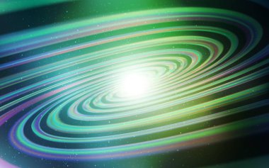 Açık yeşil vektör dokusu ve Samanyolu yıldızları. Bulanık dekoratif tasarım galaksi yıldızlarıyla basit bir stilde. Astroloji web siteleri için desen.