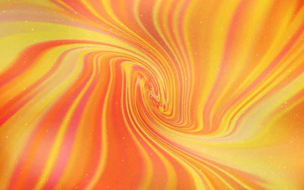 Cahaya Orange Pola Vektor Dengan Bintang Langit Malam Ilustrasi Berwarna - Stok Vektor