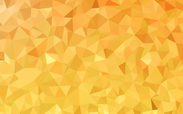 Modello Mosaico Vettoriale Giallo Chiaro Triangolo Illustrazione Geometrica Stile Origami — Vettoriale Stock