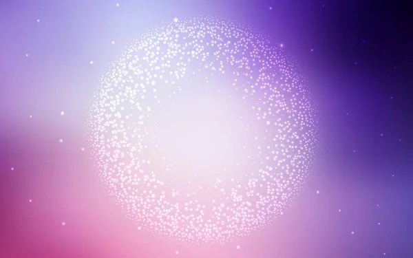 Luz Púrpura Diseño Vectorial Rosa Con Estrellas Cósmicas Ilustración Abstracta — Vector de stock