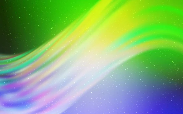 Hellrosa Grüne Vektorstruktur Mit Milchstraßensternen Leuchtend Farbige Illustration Mit Hellen — Stockvektor