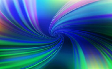 Açık mavi, kıvrımlı çizgileri olan yeşil vektör şablonu. Çağdaş gradyan soyut çizgileri olan çizimler. Marka kitabı için şık bir desen.