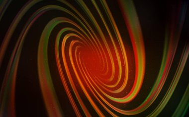 Koyu yeşil, uzay yıldızlı sarı vektör şablonu. Parlak astronomik yıldızlı parlak renkli çizimler. Fütürist reklamlar ve kitapçıklar için şablon.