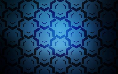 Eğri çizgileri olan koyu mavi vektör şablonu. Alnında çizgiler olan soyut bir çizim. İş tasarımınız için soyut biçim.