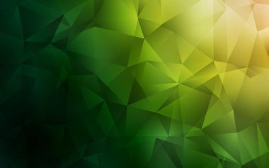 Koyu yeşil, kırmızı vektör soyut mozaik fon. Çokgen soyut çizim ve gradyan. Cep telefonunun arka planının şablonu.