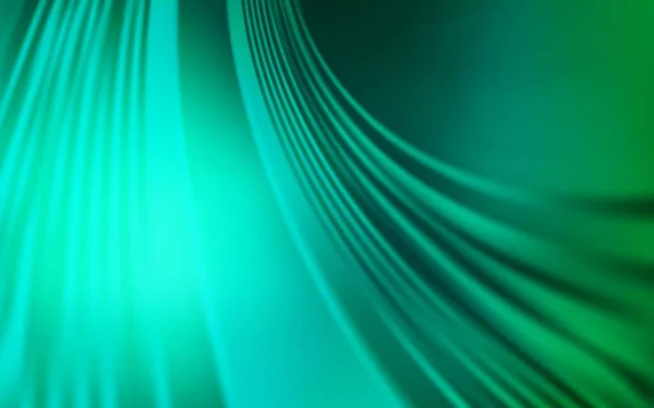 Світло Зелений Векторний Фон Вигнутими Лініями Блискуча Ілюстрація Яка Складається — стоковий вектор
