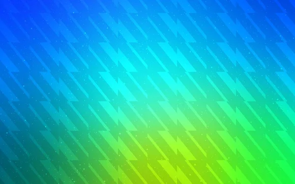 Bleu Clair Texture Vectorielle Verte Avec Des Lignes Colorées Illustration — Image vectorielle