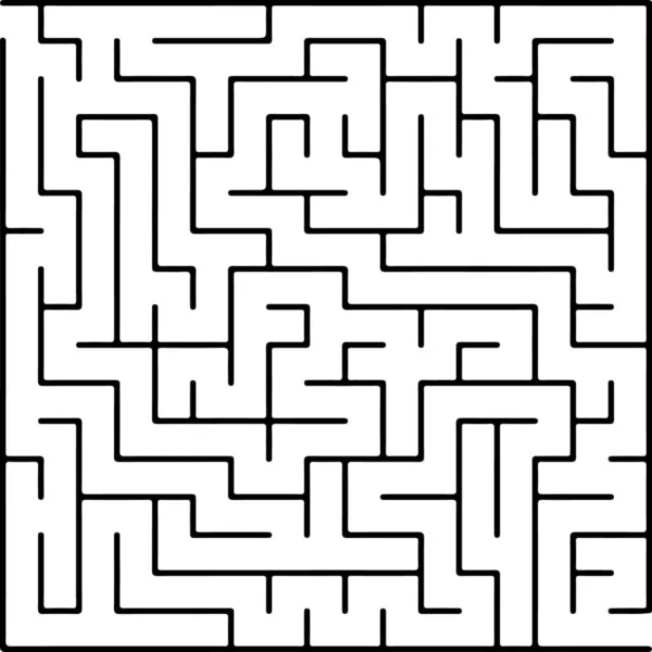 Weißer Vektortropfen Mit Einem Schwarzen Rätsel Schwarz Weiß Labyrinth Einem — Stockvektor