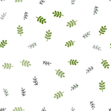 Koyu yeşil vektör, yapraklı, soyut tasarım. Hint tarzı yapraklı bulanık dekoratif tasarım. Kartvizitler, web siteleri için şablon.