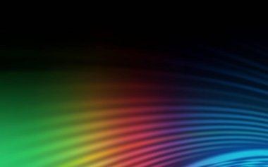 Eğri çizgileri olan koyu renkli vektör arkaplanı. Değişken çizgileri olan renkli geometrik örnek. Reklamlarınız, posterleriniz, afişleriniz için yepyeni bir tasarım..