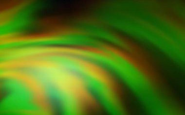 Bükülmüş çizgileri olan açık yeşil vektör düzeni. Soyut ve gradyan renkte renkli çizimler. İşiniz için yepyeni bir tasarım..