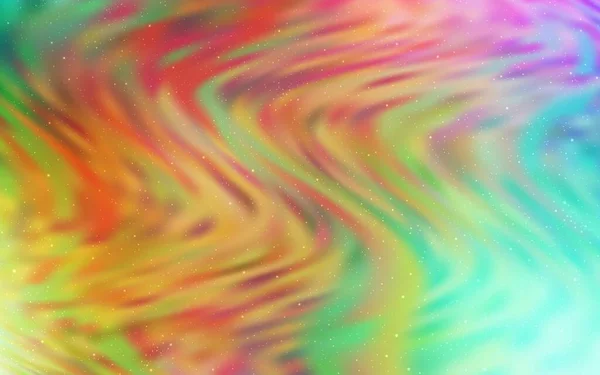 Licht Multicolor Vectorsjabloon Met Ruimtesterren Schitterende Gekleurde Illustratie Met Heldere — Stockvector