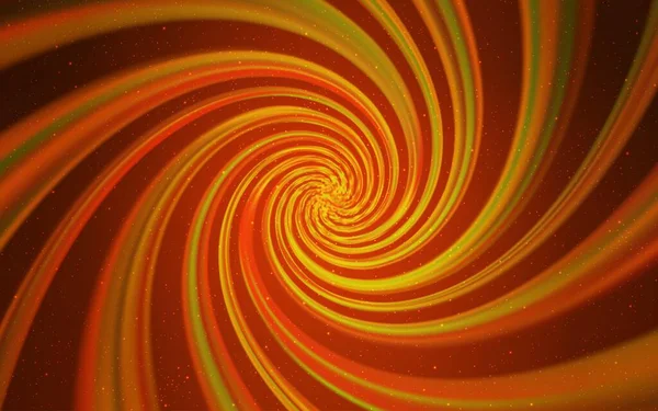 Disposition Vectorielle Orange Clair Avec Étoiles Cosmiques Design Décoratif Flou — Image vectorielle