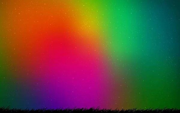 Dunkler Mehrfarbiger Vektorhintergrund Mit Galaxiensternen Leuchtende Illustration Mit Himmelssternen Auf — Stockvektor