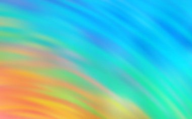 Açık mavi, bükülmüş çizgileri olan sarı vektör düzeni. Değişken çizgileri olan renkli soyut çizimler. Markan için yeni kompozisyon.