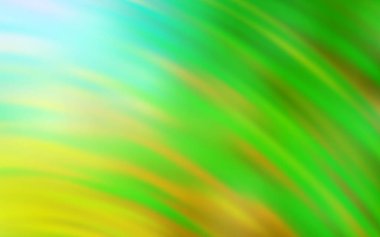 Açık yeşil, eğri çizgileri olan sarı vektör arkaplan. Basit bir şekilde yepyeni renkli bir tasvir. Reklamlarınız, posterleriniz, afişleriniz için yepyeni bir tasarım..