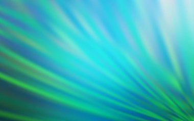 Açık mavi, düz çizgileri olan yeşil vektör düzeni. Bulanık dekoratif tasarım basit bir şekilde çizgilerle. Güzel geçmişiniz için şablon.