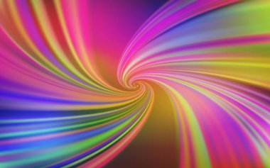 Eğri çizgileri olan ışık çok renkli vektör arkaplanı. Renkli çizgileri ve şekilleri olan bir örnek. Markan için yeni kompozisyon.