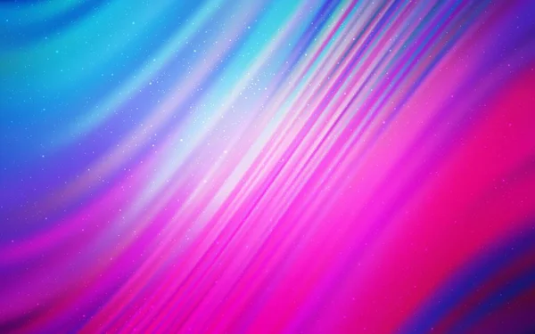 Hellrosa Blauer Vektorhintergrund Mit Galaxiensternen Verschwommenes Dekoratives Design Einfachen Stil — Stockvektor