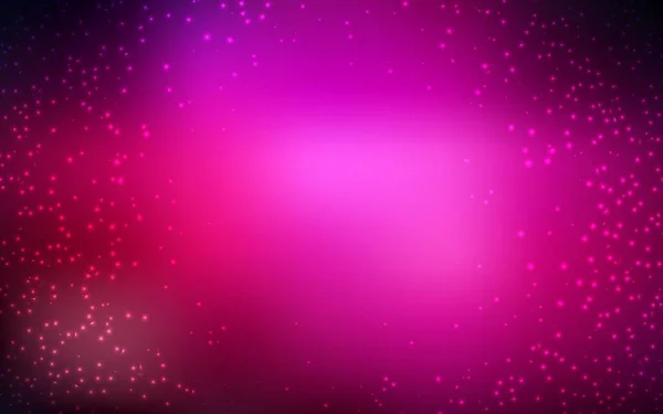 Dark Pink Vector Background Galaxy Stars Shining Colored Illustration Bright — Stock Vector