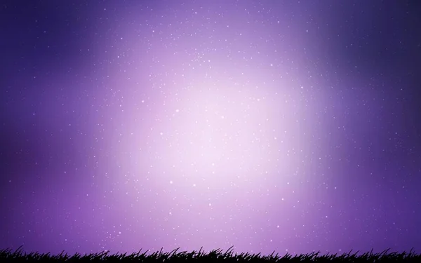 Fond Vectoriel Violet Clair Avec Étoiles Galaxie Illustration Abstraite Moderne — Image vectorielle