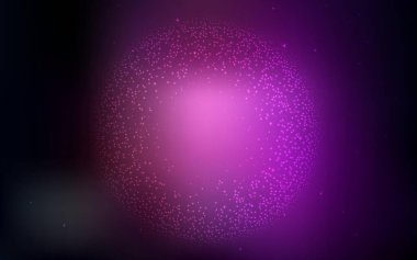 Galaksi yıldızlı koyu mor vektör arkaplan. Bulanık dekoratif tasarım galaksi yıldızlarıyla basit bir stilde. Fütürist reklamlar ve kitapçıklar için şablon.