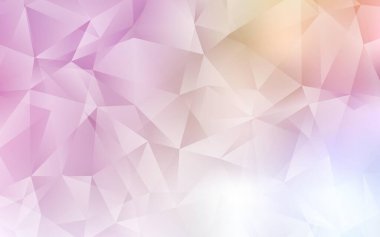 Açık pembe, sarı vektör çokgen arkaplan. Çokgen şekilli bir örnek. Arkaplanlarınız için desenli desen.
