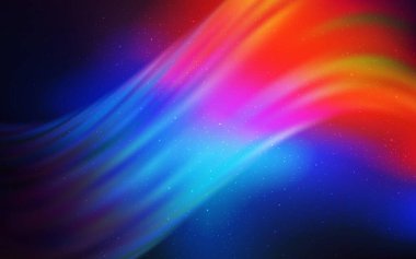 Açık mavi, kozmik yıldızlı kırmızı vektör düzeni. Renkli kozmik yıldızlı soyut çizimler. İş ilanınız için akıllı tasarım.