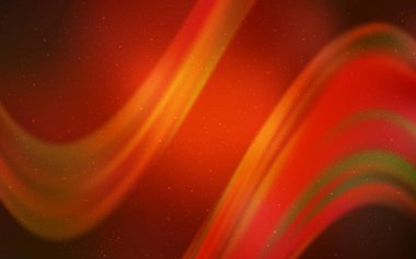 Koyu kırmızı, gece gökyüzü yıldızlı sarı vektör deseni. Bulanık dekoratif tasarım galaksi yıldızlarıyla basit bir stilde. Fütürist reklamlar ve kitapçıklar için şablon.