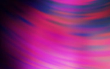 Koyu mor, eğri çizgileri olan pembe vektör arkaplan. Alnında çizgiler olan soyut bir çizim. Cep telefonu ekranları için şablon.