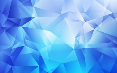Açık BLUE vektör çokgen çizimi. Yarım ton şeklinde, üçgenli yaratıcı illüstrasyon. İşiniz için yepyeni bir tasarım..