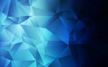 Koyu mavi vektör soyut çokgen desen. Çokgen soyut çizim ve gradyan. Bir markanın arkaplanı için desen.