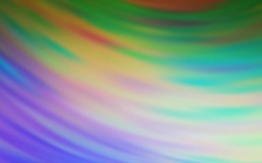 Açık mavi, kıvrımlı çizgileri olan yeşil vektör şablonu. Çağdaş gradyan soyut çizgileri olan çizimler. Reklamınız, broşürleriniz, broşürleriniz için yeni bir doku..