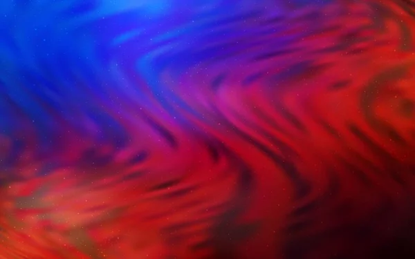 Açık Mavi Gece Gökyüzü Yıldızlı Kırmızı Vektör Deseni Renkli Kozmik — Stok Vektör