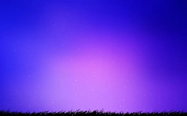 Светло Розовый Синий Векторный Узор Ночными Звездами Неба Яркая Иллюстрация — стоковый вектор