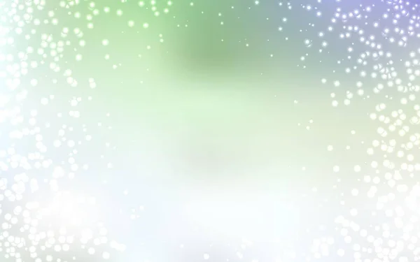 Light Green Vector Background Galaxy Stars Shining Colored Illustration Bright — Stock Vector