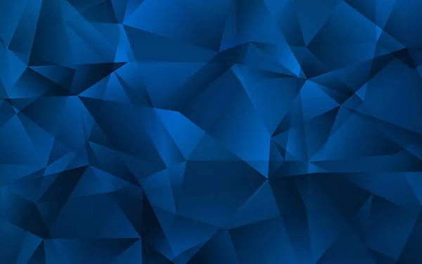 Dark Blue Vetor Triângulo Mosaico Fundo Ilustração Criativa Estilo Meio — Vetor de Stock