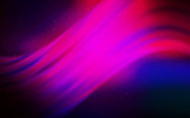 Koyu pembe, astronomik yıldızlı mavi vektör arkaplan. Renkli kozmik yıldızlı soyut çizimler. Fütürist reklamlar ve kitapçıklar için şablon.