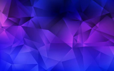 Açık Pembe, Mavi vektör soyut mozaik arkaplan. Çokgen biçiminde, gradyan ile renkli çizimler. Marka kitabınız için yeni şablon.