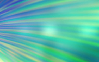 Açık mavi, yeşil çizgili vektör arka plan. Çağdaş gradyan soyut çizgileri olan çizimler. Tasarımınız için renkli dalga deseni.