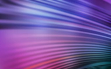 Açık Mor, pembe çizgili vektör şablonu. Kavisli çizgilerden oluşan parlak bir illüstrasyon. Web siteniz için soyut tasarım.