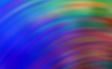 Açık mavi, eğri çizgileri olan yeşil vektör arkaplan. Kavisli çizgilerden oluşan parlak bir illüstrasyon. İşiniz için en renkli tasarım..